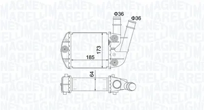 Intercooler potrivit FIAT PANDA 1.3D 09.03