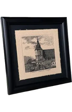 Tablou tip stampa pe hartie realizata manual: Biserica Neagra. Model 1