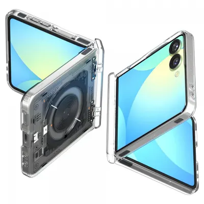 Husa MagSafe pentru Samsung Galaxy Z Flip7 F766, Spigen, Ultra Hybrid Pro Neo One, Transparenta ACS09560