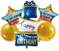 Set de baloane PartyGo - Happy Birthday Gifts, 5 buc