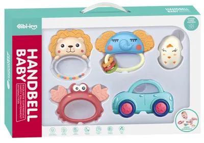 Set de zornăitori și dintiție Chipolino - Animale, 5 piese