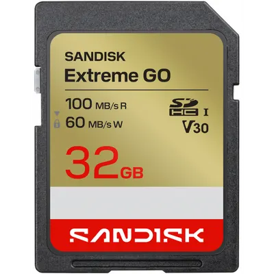 Card Memorie SDHC SanDisk Extreme Go, 32Gb, Clasa 10 / UHS-1 U1 SDSDXGN-032G-GNCIN