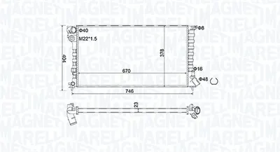 Radiator Racire Motor Potrivit Citroen Berlingo, Berlingo Minivan, Xsara, Zx; Peugeot 306, Partner, Partner Minivan 1.5d-2.0d