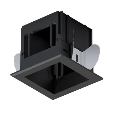 Modena 1 Module Recessed Box With Frame Black