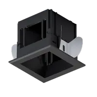 Modena 1 Module Recessed Box With Frame Black