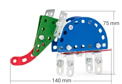 Joc de construcție cu piulițe și șuruburi metalice