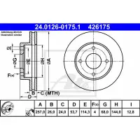 Disc frana ATE 24.0126-0175.1