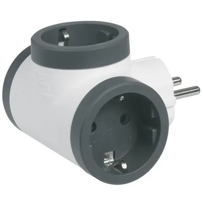Adaptor 3 prize 16A cu CP si protectie copii Legrand 694520