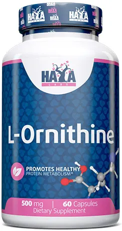 L-Ornithine, 500 mg, 60 capsule, Haya Labs