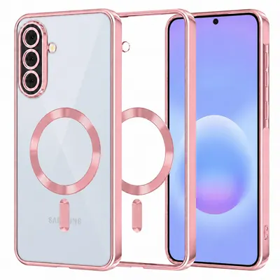 Husa MagSafe pentru Samsung Galaxy A57 5G, Techsuit, Luxury Crystal, Roz