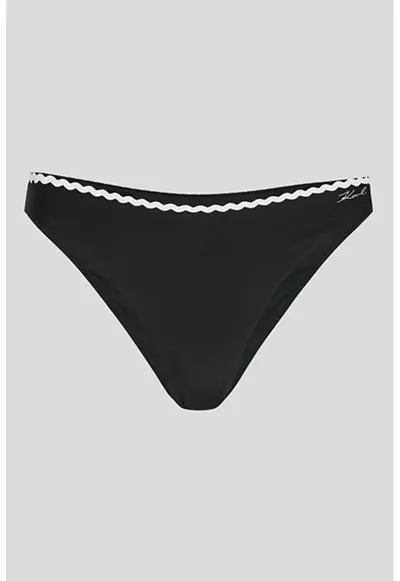 Slip brazilian cu model uni - Alb/Negru