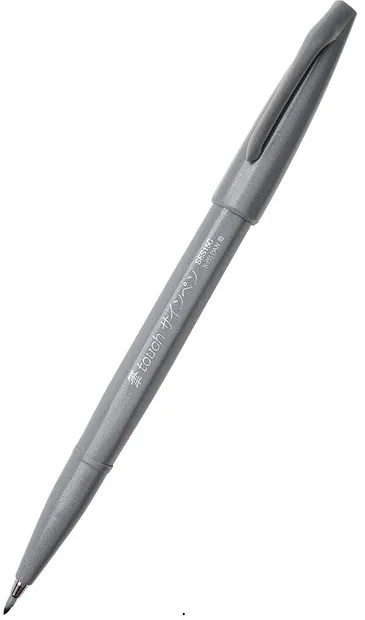 Marker pensula Pentel Sign Pen - SES15C, gri