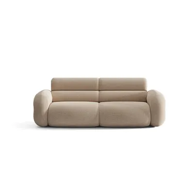 Canapea bej cu tapițerie din chenille 220 cm Neo – Micadoni