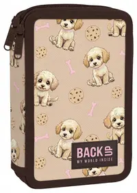 Penar echipat BackUp 8 DW - Beige Dogs, 2 fermoare