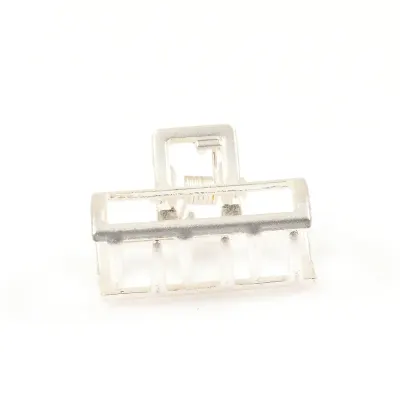 Cleste par transparent alb cu finisaj mat