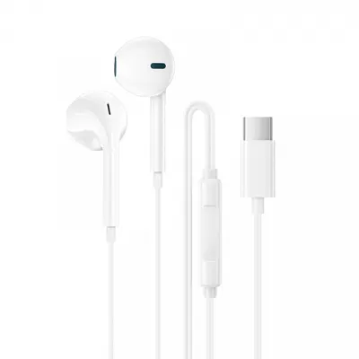 Handsfree USB-C Borofone BM100 Fuente, Alb