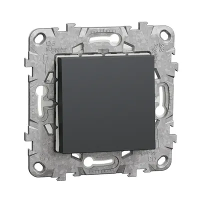 Intrerupator, New Unica, 2 module, IP44, antracit