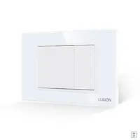 Intrerupator Jaluzele Mecanic 1M si 2 Taste False LUXION cu Rama din Sticla, Standard Italian, 3M