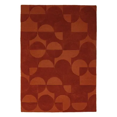 Covor teracotă țesut manual din lână 120x170 cm Gigi – Flair Rugs