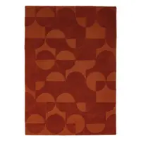 Covor teracotă țesut manual din lână 160x230 cm Gigi – Flair Rugs
