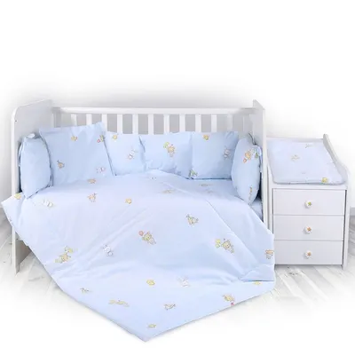 Set lenjerie de pat Lorelli Ranforce blue, 5 articole