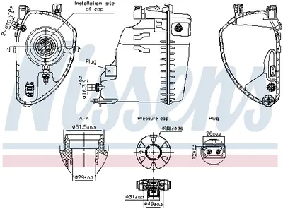 Vas expansiune racire (cu priza, cu senzor nivel) potrivit BMW 5 (G30, F90), 5 (G31), 6 GRAN TURISMO (G32), 7 (G11, G12), 8 (G14, F91), 8 (G15, F92), 8 GRAN COUPE (G16, F93) 07.15