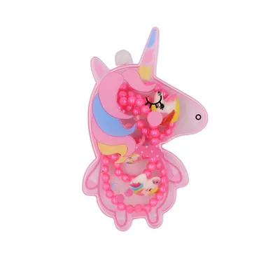 Set de bijuterii fetițe unicorn fucsia