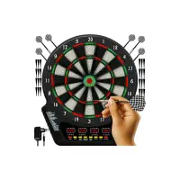 Joc darts electronic, 4 afisaje LED, pentru 1-16 jucatori, 6 sageti, sunete, tabla 43x51.5 cm