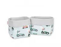 Set 2 cosuri pentru depozitare jucarii si accesorii Mint Rabbits