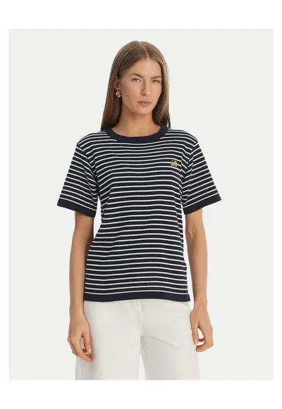 Tricou dama - bleumarin - model dungi - bumbac