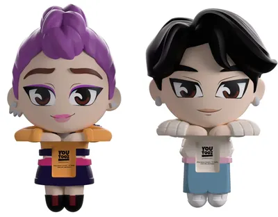Set figurine Youtooz Animation: Kpop Demon Hunters - Jinu & Rumi (Monitor Buddiez) #8