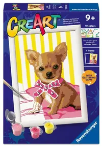 Set de pictură pe numere Ravensburger CreArt - Chihuahua drăguț