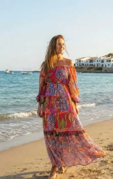 Rochie Dama Maxi Voal Subtire cu paiete