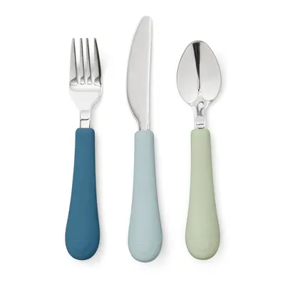 Tacâmuri pentru copii, verde/albastru din silicon 3 buc. Ocean Mix – Cam Cam Copenhagen