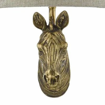 Aplica Abby Zebra Wall Light Gold with Natural Linen Shade