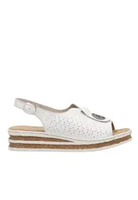 Sandale casual - dama - ANTISTRESS - 62902-80 alb - piele naturala - Alb