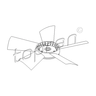 Paleta ventilator, racire motor TOPRAN 401 191