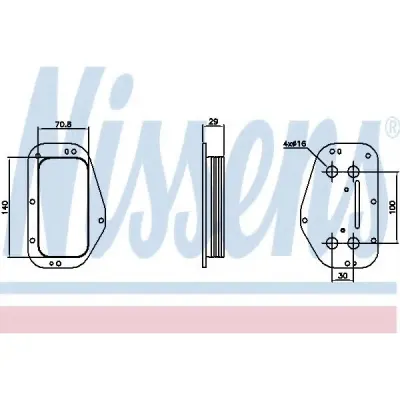 Radiator ulei, ulei motor NISSENS 90741