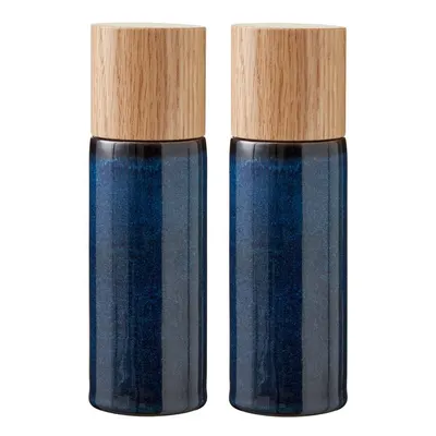 Set de râșnițe de sare și piper albastru închis 2 buc. din ceramică Gastro Blue – Bitz