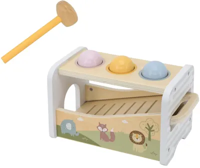 Jucărie din lemn 2 în 1 Viga Toys PolarB - Xilofon cu bile și un ciocan