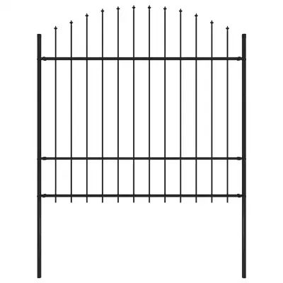 vidaXL Gard de grădină Woerden cu vârf tip suliță din oțel 170x175 cm negru