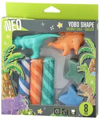 Creioane Sazio - Yobo Shape, dinozauri și stele, 8 bucăți