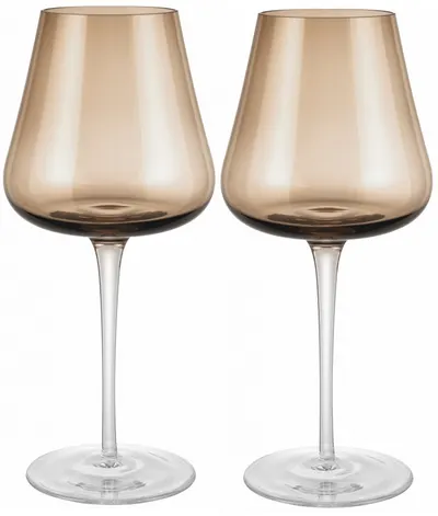Set 2 pahare de vin Blomus - Belo, 400 ml, maro