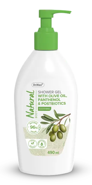 Dr. Max Natural Gel de dus cu ulei de masline, 490ml