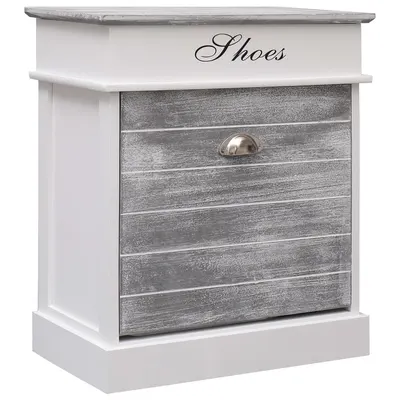 Gossi pantofar, gri, 50 x 28 x 58 cm, lemn de paulownia