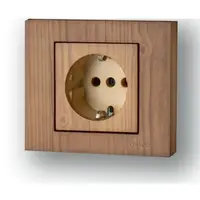 Priza Schuko Prot. Copii STGrano Ovivo OV00358, 16A, 250V, IP20, Woods masiv