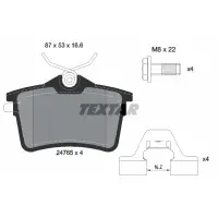 Set placute frana, frana disc TEXTAR 2476501