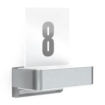 Aplica L 820 LED iHF (argintiu) cu numar de casa si senzor de miscare iHF 160°, pentru exterior