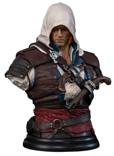 Statuetă bust Pure Arts Games: Assassin’s Creed: Black Flag - Edward Kenway, 19 cm