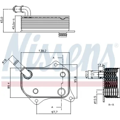 Radiator ulei, ulei motor NISSENS 90711